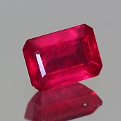 ok. 1,62ct/szt. -PIEKNY  RUBIN IMPREGNOWANY NAT.- 7,24x5,20/3,73 ośmiokąt