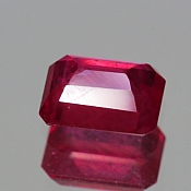 ok. 1,62ct/szt. -PIEKNY  RUBIN IMPREGNOWANY NAT.- 7,24x5,20/3,73 ośmiokąt