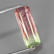 unikat ok. 1,025ct/szt. -ARBUZOWY TURMALIN NAT.- 10,0x3,7/2,6mm ośmiokąt