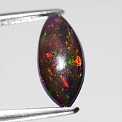 ok. 1,505ct/szt. -WSPANIAŁY CZARNY OPAL NAT.- 14,97x6,24/3,48mm markiza