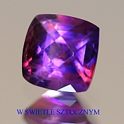 ok. 0,9ct/1szt. -ZMIENNOBARWNY AMETYST NAT.- 5,89x5,88/4,37mm antyk