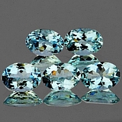 7x5 ok. 0,59ct/1szt. - AKWAMARYN NAT.- 7,0x5,0mmm owal