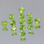 ok. 0,21ct/szt. -WESOŁY OLIWIN NAT.- 3,50mm okrągły