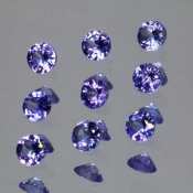 ok. 0,065ct/szt. -WESOŁY TANZANIT NAT.- 2,50mm okrągły