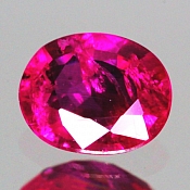 ok. 0,575ct/szt. -WSPANIAŁY RUBIN NAT.- 5,65x4,59/2,33mm owal