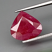 ok. 3,65ct/szt. -ŁADNY RUBIN NAT.- 9,63x10,20/4,77mm kropla