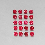 ok. 0,25ct/szt. -UROCZY RUBIN IMPREGNOWANY NAT.- ~d3,5mm okrągły