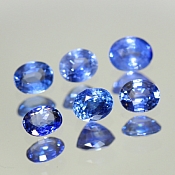 ok. 0,45ct/1szt. -SYJAMSKI SZAFIR NAT.- 5x4mm owal