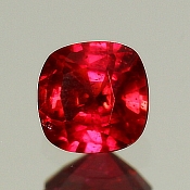 ok. 0,76ct/szt. -UJMUJĄCY RUBIN IMPREGNOWANY NAT.- 5,2x5,2/3,5mm antyk