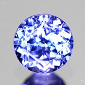 ok. 0,655ct/1szt. -WESOŁY TANZANIT NAT.- 5,22x5,22/3,47mm okrągły