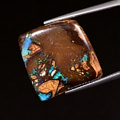 ok. 19,565ct/1szt. -AUSTARLIJSKI BOULDER OPAL NAT.- 17,86x18,11/5,39mm fantazyjny