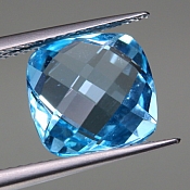 ok. 5,2ct/szt. -OLŚNIEWAJĄCY TOPAZ NAT.- 10,05x9,97/5,52 antyk