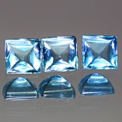 ok. 0,65ct/szt. -HIPNOTYZUJĄCY TOPAZ NAT.- 4,8x4,8/2,85mm kwadrat