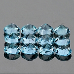 ok. 0,39ct/szt. -BŁĘKITNY SKY BLUE  SKRZĄCY SIĘ TOPAZ NAT.- d 4,5mm średn. okrągły	