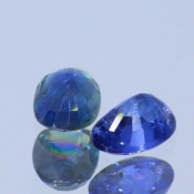 ok. 1,25ct/para -ROYAL BLUE DOBRANA PARA SZAFIR NAT.- 6x4mm owal