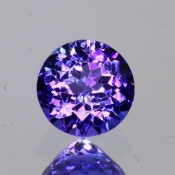 ok. 0,83ct/szt. -ZACHWYCAJĄCY TANZANIT NAT.- okrągły d5,71x5,71/3,72mm