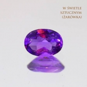 ok. 0,77ct/szt. -ZMIENNOBARWNY AMETYST NAT.- 7,22x5,26/3,35mm owal