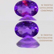 ok. 0,77ct/szt. -ZMIENNOBARWNY AMETYST NAT.- 7,22x5,26/3,35mm owal