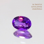 ok. 0,77ct/szt. -ZMIENNOBARWNY AMETYST NAT.- 7,22x5,26/3,35mm owal