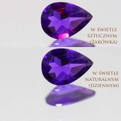 ok. 0,49ct/szt. -ZMIENNOBARWNY AMETYST NAT.- 6,89x4,87/2,80m kropla