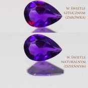 ok. 0,52ct/szt. -ZMIENNOBARWNY AMETYST NAT.- 6,99x4,91/2,85mm kropla