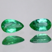 ok. 0,84ct/para - SZMARAGD NAT.- 6,5x4mm kropla