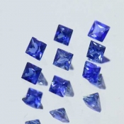 ok. 0,04ct/szt. -CEJLNOŃSKI PIĘKNY I CENNY SZAFIR NAT.- 1,9x1,9mm/1,5mm  kwadrat