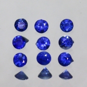 ok. 0,08ct/szt. -CEJLNOŃSKI SZAFIR NAT.- d2,5mm /h=1,6mm okrągły