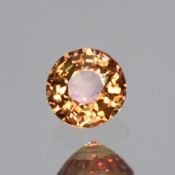 ok. 0,35ct/szt. -PADPARADŹA  SZAFIR NAT.- d4,00x3,97/2,58mm okrągły