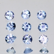 ok. 0,07ct/szt. -PIĘKNY AKWAMARYN NAT.- d2,7+/-0,05mm h1,9mm okrągły