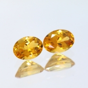 ok. 0,87ct/szt. -ZŁOCISTY TURMALIN NAT.- 7,12x5,15/3,76mm owal