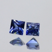 ok. 0,305ct/szt. -CEJLNOŃSKI PIĘKNY I CENNY SZAFIR NAT.- 3,5x3,5/2,8mm kwadrat	