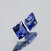 ok. 0,305ct/szt. -CEJLNOŃSKI PIĘKNY I CENNY SZAFIR NAT.- 3,5x3,5/2,8mm kwadrat	