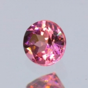 ok. 0,245ct/szt. -DELIKATNY RÓŹ  TURMALIN NAT.- 3,86x3,88/2,60mm okrągły