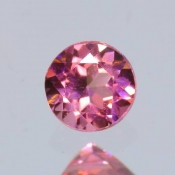 ok. 0,245ct/szt. -DELIKATNY RÓŹ  TURMALIN NAT.- 3,86x3,88/2,60mm okrągły