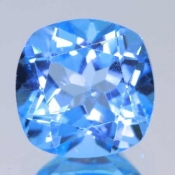 ok. 5,45ct/szt. -SWISS BLUE TOPAZ NAT.- 10,06x9,96/6,86mm antyk