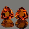 ok. 2,955ct/2szt -REWELACYJNY CYTRYN NAT.-  7,5x7,5mm trilion