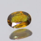 ok. 0,725ct/szt. -OLIWKOWO-ZŁOCISTY SZAFIR NAT.- 6,48x4,69/2,48mm owal