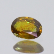 ok. 0,725ct/szt. -OLIWKOWO-ZŁOCISTY SZAFIR NAT.- 6,48x4,69/2,48mm owal