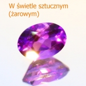 ok. 0,72ct/szt. -ZMIENNOBARWNY AMETYST NAT.- 7,0x5,0/3,4mm owal