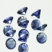 ok. 0,15ct/szt. - SZAFIR NAT.- d3,7mm okrągły