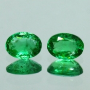 ok. 1,355ct/para -IDEALNE SZMARAGD NAT.- 6,7x5,0 owal