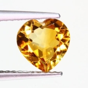 ok. 1,03ct/szt. -ZŁOCISTY CYTRYN NAT.- 6,97x6,92/3,76mm serce