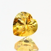 ok. 0,76ct/szt. -ZŁOCISTY CYTRYN NAT.- 6,10x5,98/4,17mm serce