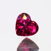 ok. 0,855ct/szt. -CHERRY PINK - AMARANTOWY GRANAT NAT.- 5,17x5,74/3,77mm serce