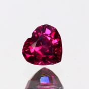 ok. 0,88ct/szt. -CHERRY PINK - AMARANTOWY GRANAT NAT.- 5,22x5,71/3,84mm serce