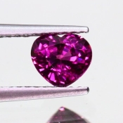 ok. 0,925ct/szt. -CHERRY PINK - AMARANTOWY GRANAT NAT.- 5,22x5,81/3,87mm serce