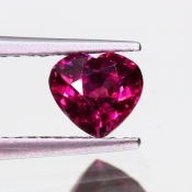 ok. 0,93ct/szt. -CHERRY PINK - AMARANTOWY GRANAT NAT.- 5,23x5,71/4,04mm serce