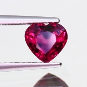 ok. 0,835ct/szt. -CHERRY PINK - AMARANTOWY GRANAT NAT.- 5,49x5,74/3,45mm serce