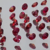 ok. 0,08ct/szt. -CHERRY RED (WIŚNIOWY) RUBIN NAT.- d2,6mm okrągły